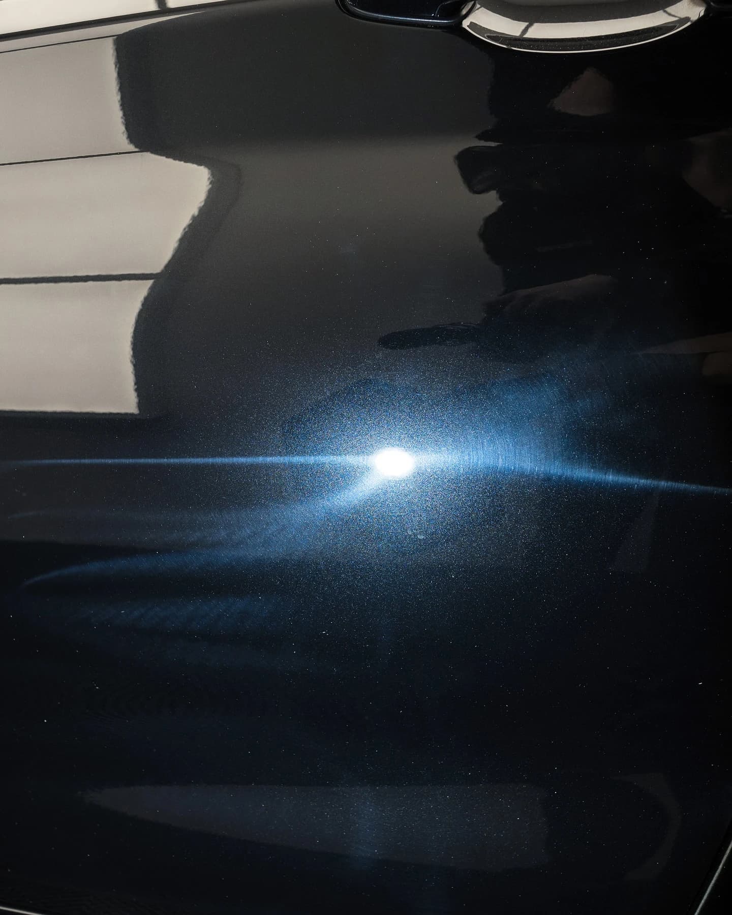 Paintwork after machine polishing and paint correction